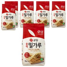 큐원 다목적용 중력 밀가루, 3kg, 6개
