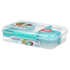 sistema Bento 創意午餐盒 三明治沙拉便當盒 1.48L, 薄荷綠, 1個