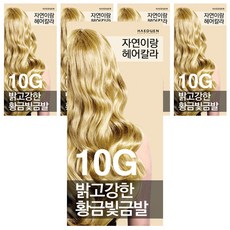 자연이랑 해든화장품 염색제, 10G밝고강한황금빛금발, 5개