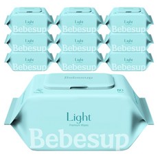 베베숲 라이트 아기물티슈 캡형, 50g, 80매, 10개