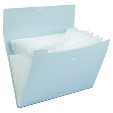 델리 8분류 인덱스 아코디언 파일, 파스텔블루, 1개