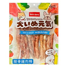 Pet's love 元氣犬 零食量販包脆骨棒, 雞肉, 1包, 400g