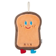 WARM HOUSE DECOR 暖&和家居 韓版可愛卡通擦手巾 珊瑚絨毛巾 吐司 19x27cm, 1條