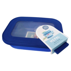 MEPAL方形密封保鮮盒 500ml, 176 x 126 x 51mm 寶石藍 145g 500ml, 1個