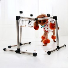 DEOPLLAE 寵物犬用搖擺漏食玩具架組 20cm, 黑色, 1個