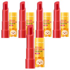ATOPALM 愛多康 彩色護唇膏 兒童化妝品 3.3g, 紅色, 5個