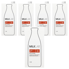 MILKLAB 嚴選杏仁奶, 澳洲麥當勞、星巴克指定使用, 比現有產品多出50%的杏仁成分, 醇厚堅果香, 純素也可安心飲用, 1L, 5瓶