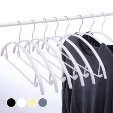 Frenzy 防肩角防滑圓弧鋼製衣架, 10個, 白色