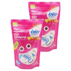 바이오모멘트 유기농 플랫 롤리팝 믹스, 70g, 2개