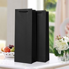 Maket Gamseong 紅酒禮品包裝提袋, 黑色, 15個