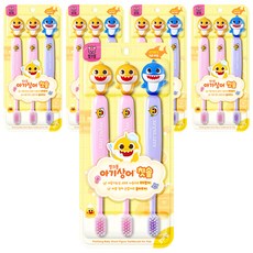 아텍스 핑크퐁 아기상어 피규어 칫솔세트 STEP2, 혼합색상, 3개입, 5세트