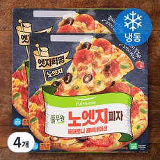 풀무원 노엣지 피자 페퍼로니 콤비네이션 (냉동), 393g, 1개입, 4개