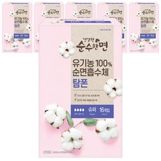 건강한순수한면 탐폰, 슈퍼, 16개입, 6개