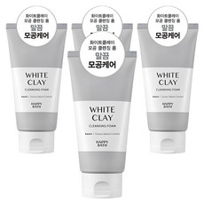 HAPPY BATH 白泥毛孔潔淨洗面乳, 4條, 150g