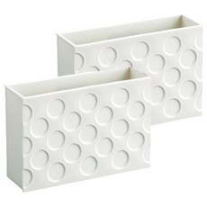 inomata 磁吸收納盒 Set 2個 尺寸約140x48x95mm, 白色, 1組