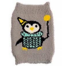 bebehome 彈力保暖親膚兒童肚圍 加厚款26 x 22cm 灰企鵝 寶寶保暖必備