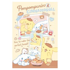 HUNDRED PICTURES 百耘圖 拼圖 Pompompurin & Cinnamoroll 布丁狗&大耳狗喜拿 烘焙餅乾 300片, 3歲以上適玩, 1盒