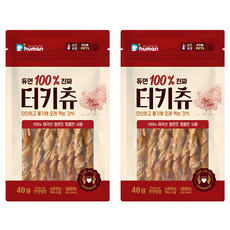 듀먼 강아지 100퍼센트 진짜 터키츄 간식, 칠면조, 40g, 2개