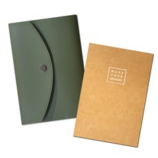 Hold Me 手拿活頁夾 + 每日行事曆 + Memory M號日程本, 橄欖綠(活頁夾)