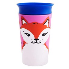 munchkin 滿趣健 360度繽紛防漏杯 MNC17422F 12個月以上, 狐狸 粉色 + 白色, 266ml, 1個