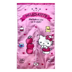 SANRIO 三麗鷗 HELLO KITTY長門簾, 蘋果時光 桃紅色