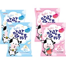 LOTTE 樂天 軟綿綿牛奶糖 原味 2入+草莓口味 2入, 632g, 1組
