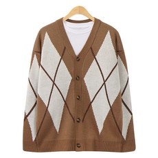 raymon 男款寬鬆菱形針織衫