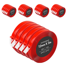 DADA 超強力矽膠壓克力泡棉雙面膠帶 12mm x 3m, 透明, 25個