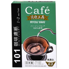 RYOU YAKI 良燒工房 101扇形濾紙 無漂白 外盒綠 945g, 62張, 12組