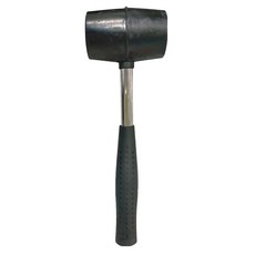 KI WISH 居家生活 鋼柄橡膠槌, 黑色, 實心鐵, 橡膠槌頭, 鐵管手柄, 結實耐用, 6K-462, 1支