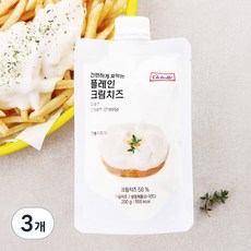 끌레베르 간편하게 짜먹는 플레인 크림치즈, 200g, 1개입, 3개