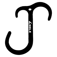 ANGLE 營繩掛勾組 多功能掛勾, 五入一組, 黑色, 1組