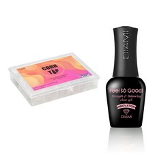 DIAMI 美甲延甲片+美甲萬用建構膠組, CLEAR(延長甲片), 1組