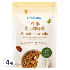 그릭데이 홀그래놀라 시리얼, 150g, 4개