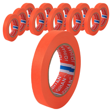 iQIHAN Dada 彩色紙膠帶 15mm x 20m, 橘色, 12個