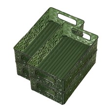 樂居家 輕奢風 冰川紋桌上收納盒 Set 2, 透明綠