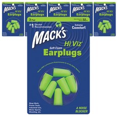 MACK'S Hi Viz泡棉耳塞, 6組, 3副