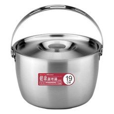 潔豹 316 調理鍋 19cm 醫療級不銹鋼 SGS無毒, 銀色, 1個
