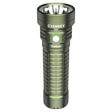 CYANSKY Carbon 碳險家 長續航恆亮搜索手電筒 最大輸出2000流明 最大射程450米, 軍綠色, 1個
