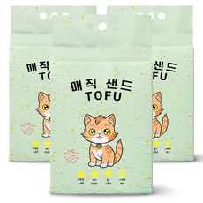 메디펫 매직 응고형 고양이 두부모래 가는입자, 10L, 3개, 녹차향