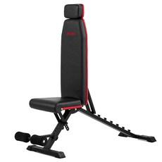 멜킨스포츠 멜킨 볼튼 인클라인 벤치 + 헤드 레스트 세트, 클래식 레드