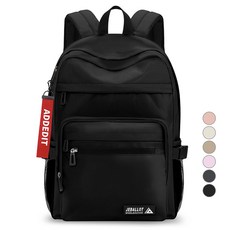 ADDEDIT Respur 簡約後背包 + 鑰匙圈隨機出貨組合, 純黑色