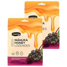 콤비타 UMF10+ 마누카허니 로젠지 엘더베리 & 비타민C, 180g, 2개
