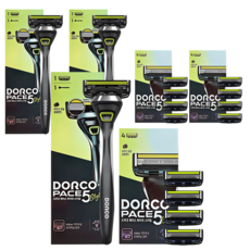 DORCO 多可樂客 Pace 5 Style 入門基本款刮鬍刀組, 3套, 刮鬍刀 + 5片刀片