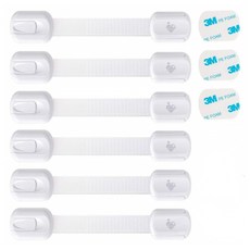 아이끌레 냉장고 서랍 도어 안전 잠금장치 6P + 스티커 3P, 1세트