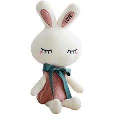 自然時代擁抱和睡覺的兔子娃娃, 深粉色