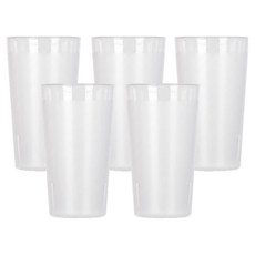 리빙메이트 국산 PC 안깨지는 물컵 340ml, 투명, 5개