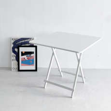 오브민 LPM 접이식 테이블 사각 식탁 600, 화이트, 2인용