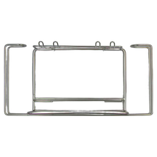 Easy 易立家 無痕掛勾牙刷杯架不鏽鋼架, 304不鏽鋼 25x12x6cm, 透明色貼片, 1組