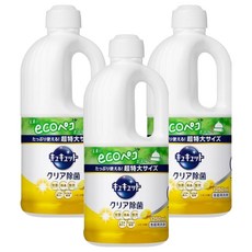 Kao 花王 Cucute 珂珂透 餐具洗碗精補充瓶 檸檬香, 1.25L, 3瓶